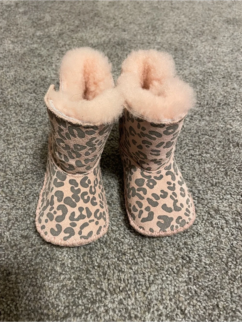 UGG Pink Leopard Print Baby Booties